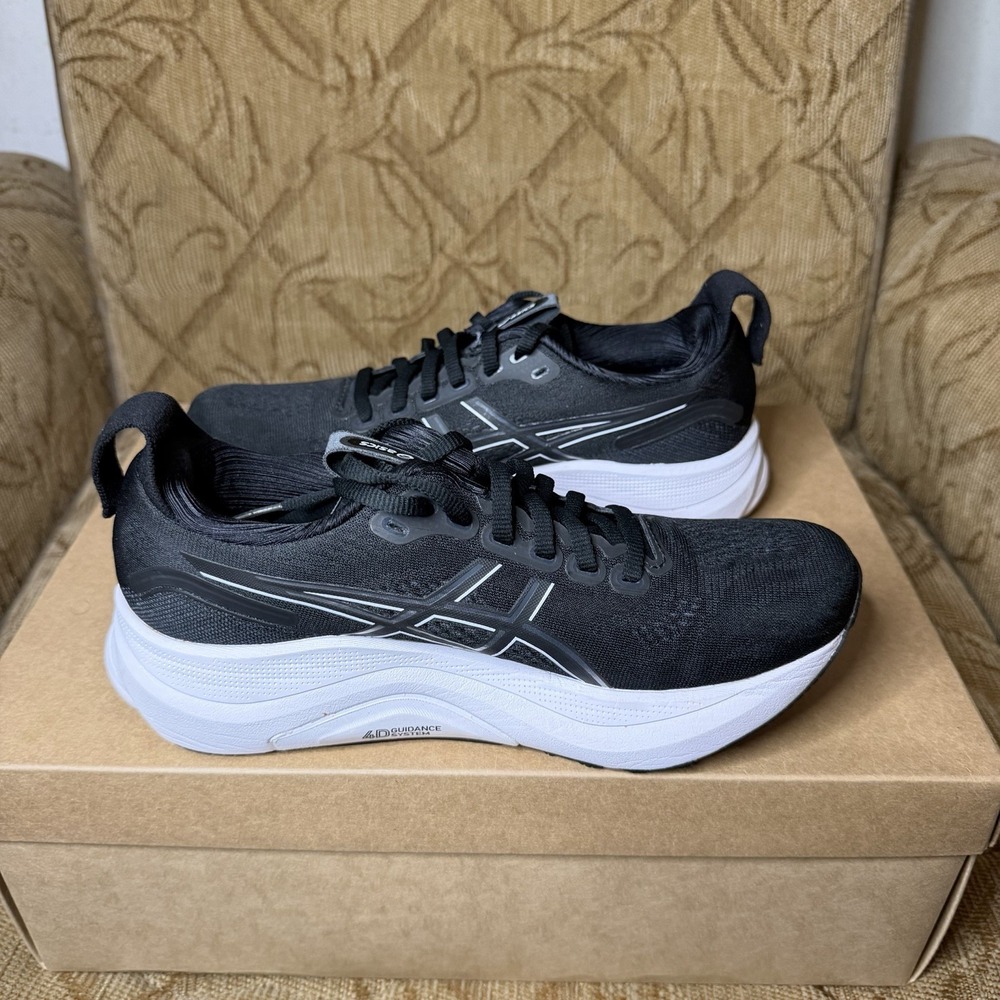 Asics Gel-Kayano 32 Running Shoes In Black & White Women's Size 8 W 1012B839 - Picture 2 of 8